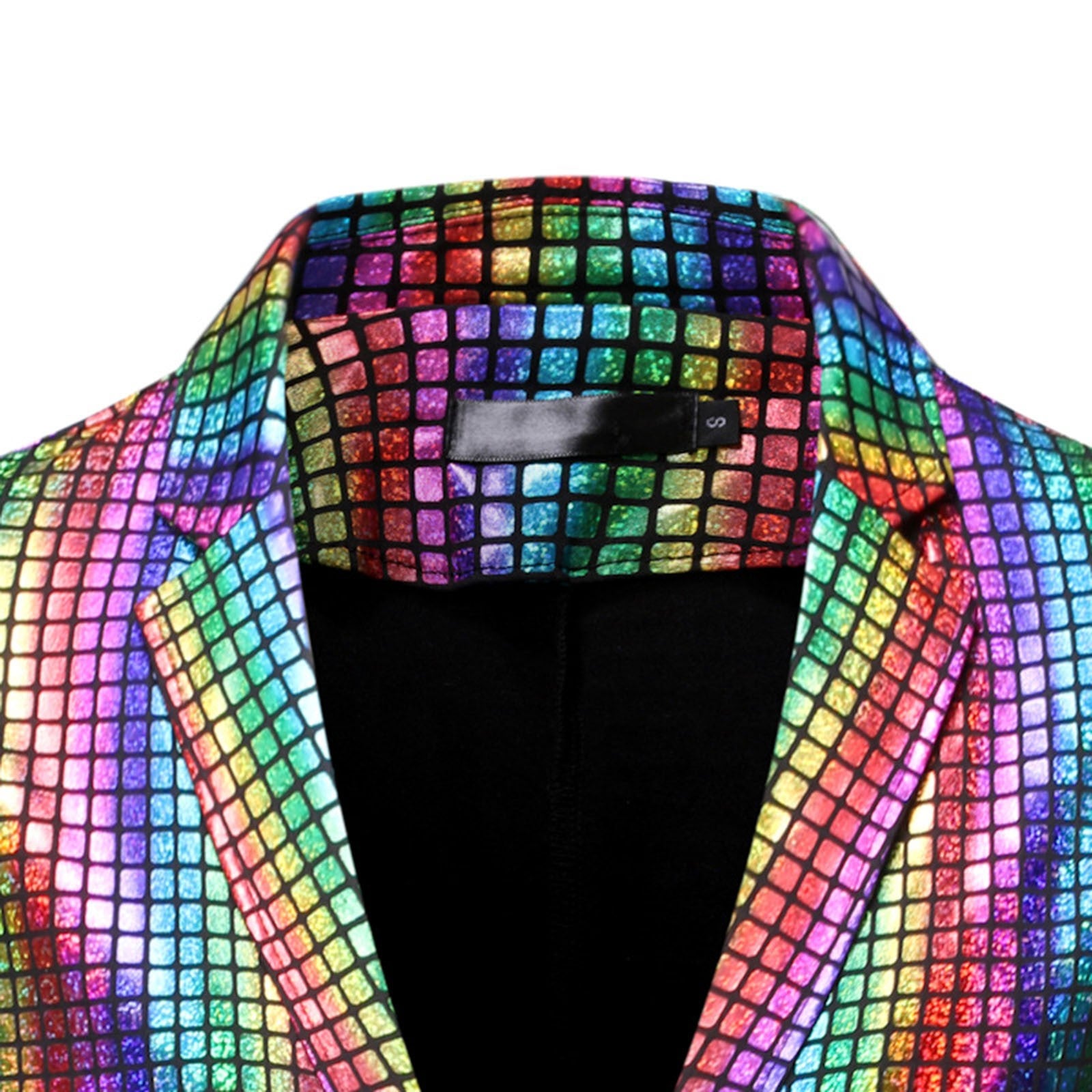 Grid Printed Men 2 Piece Suit Set Retro Punk Single Breasted Blazers And Pant S image 2