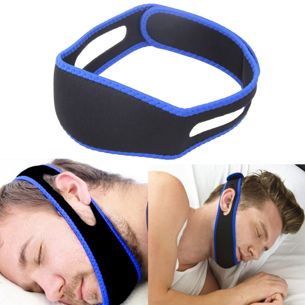 Anti Snore Aid Stop Snoring Strap Sleep Apnea Belt Jaw Solution Chin Support Ap image 0