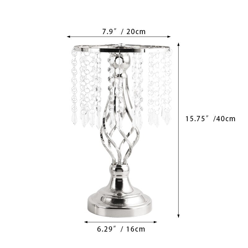 Exquisite Flower Twist Vase Crystal Candlestick Table Centerpiece Decor Flower image 3