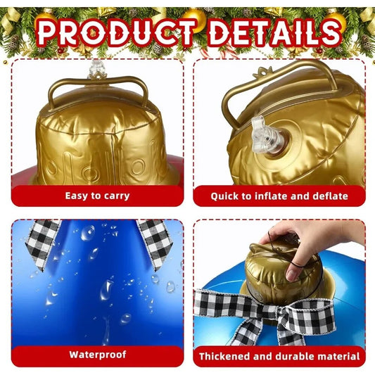 18 Pcs 18 Inch Inflatable Christmas Balls 6 Colors Outdoor Christmas Decoration image 0