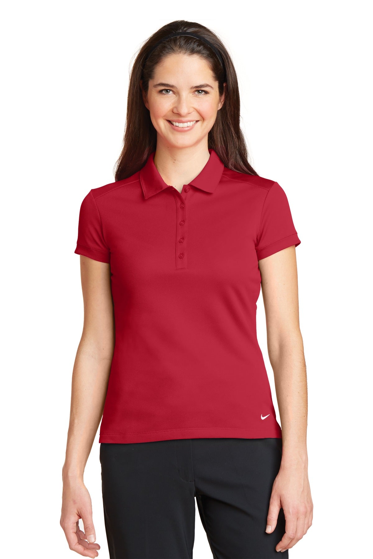 Polo Nike Dri-FIT Solid Icon Piqué de corte moderno para mujer. 746100