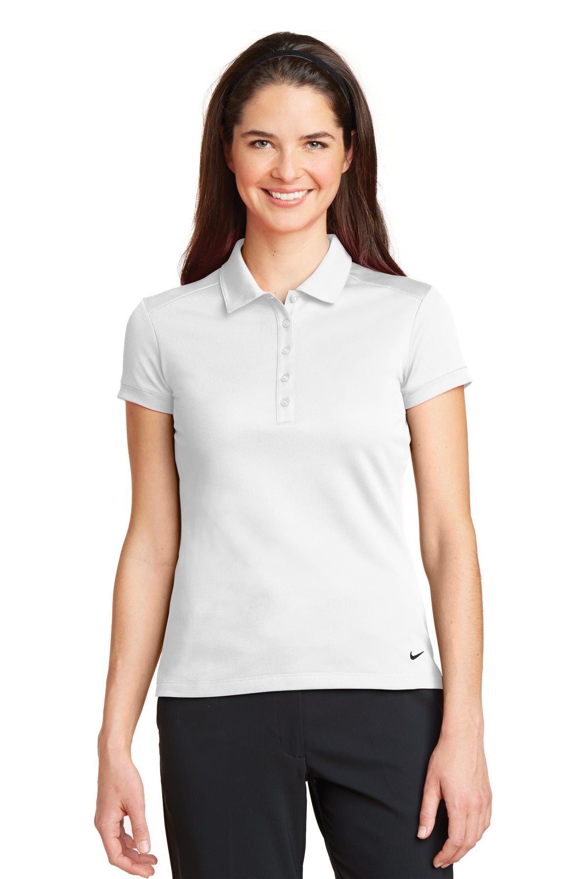 Polo Nike Dri-FIT Solid Icon Piqué de corte moderno para mujer. 746100