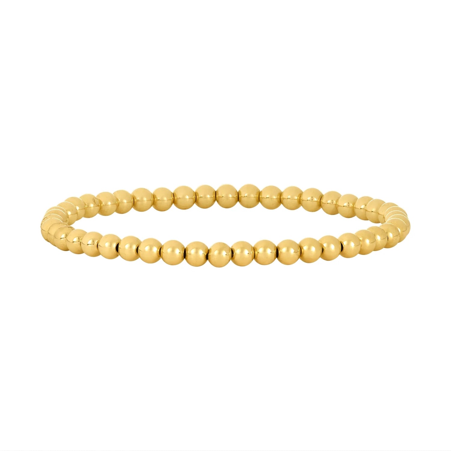 KKBEAD Gold Plated Beads Bracelet  for Women Stretch Bracelets Copper Beads 18 image 3