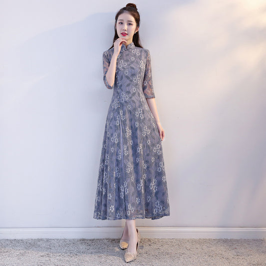 Chinese loose Ao Dai cheongsam dress  Plus size improved daily cheongsam Chines image 0