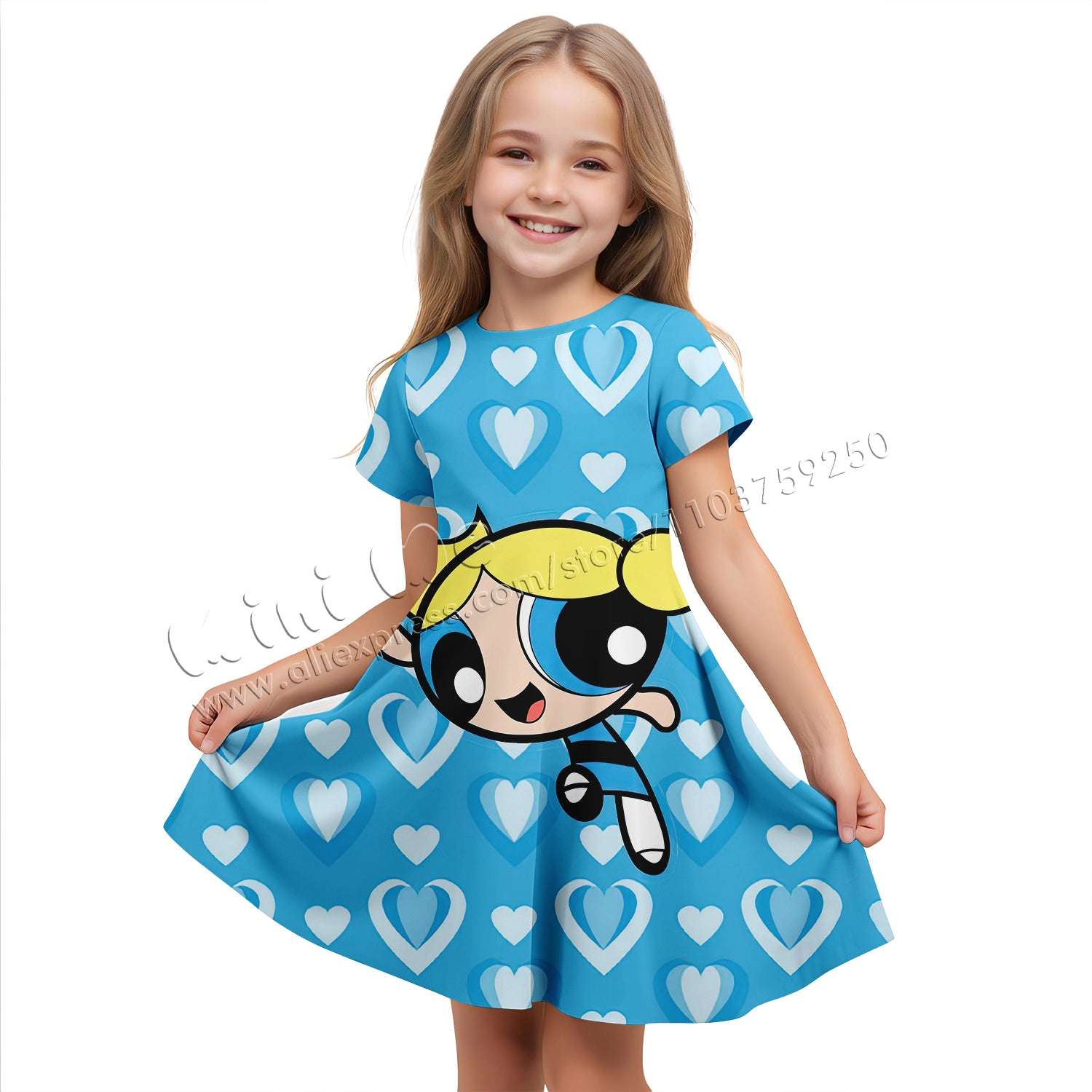 3D Printing Power Girl Suitable for 3-14 Years Old Kids' Dresses Girls' Dress 2 image 2