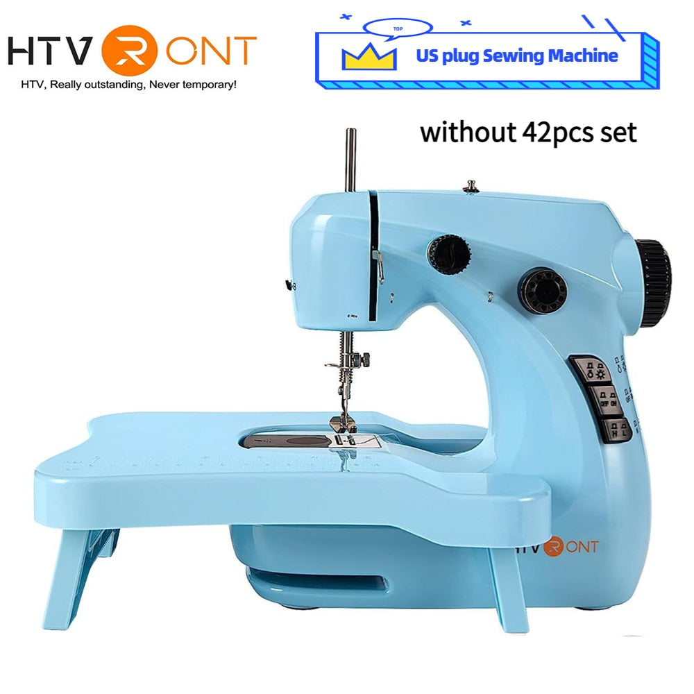 HTVRONT Mini Electric Sewing Machine for Beginners with 42 Pcs Set Portable Hou image 3