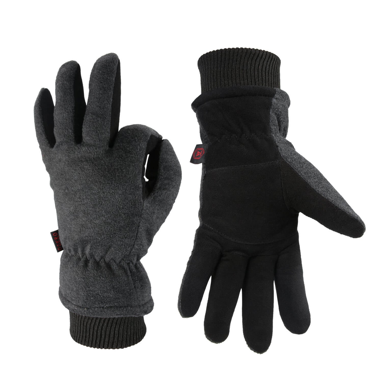 OZERO Winter Gloves -30ƒ€š°F Cold Proof Deerskin Suede Leather Insulated Water-Res image 0