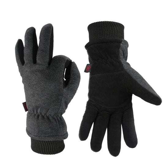 OZERO Winter Gloves -30ƒ€š°F Cold Proof Deerskin Suede Leather Insulated Water-Res image 0