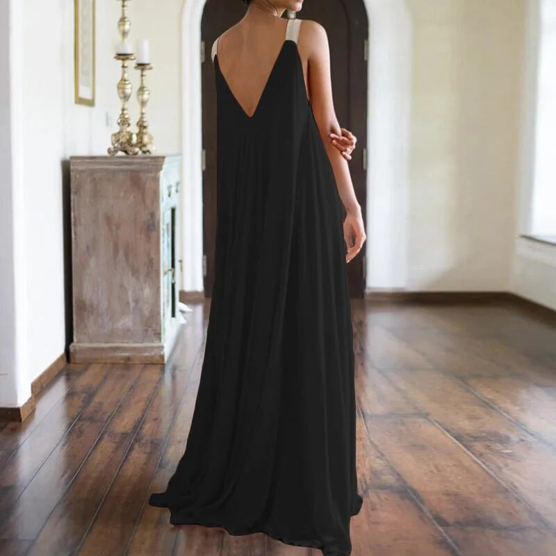 Orange Vintage Casual Loose Lace Up Boho Beach Dress Women 2024 Summer Party We image 3