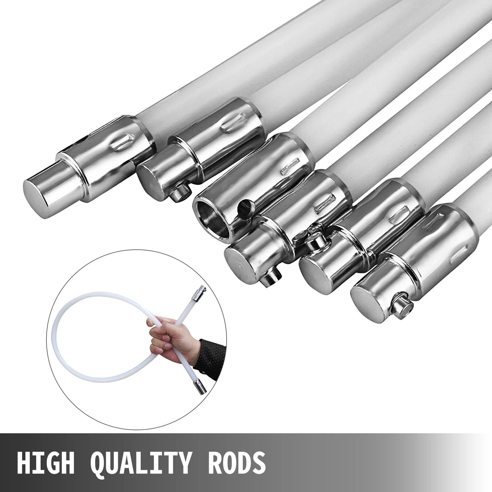 VEVOR Chimney Cleaner Sweep Kit Nylon Electrical Drill Drive Flexible Rod Rotar image 13