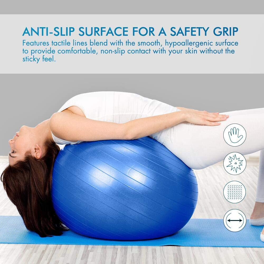 Yoga Ball for Fitness Gym Fitball Balance, Pilates Exercise Workout image 5