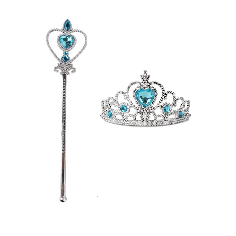 Girls Snow Queen Elsa Kids Costumes For Girl 2024 Carnival Party Prom Gown Robe image 5