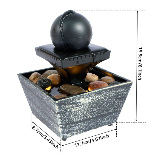 Tabletop Fountain Mini Indoor Water Fountain Creative Gifts Fengshui Home Deskt image 0