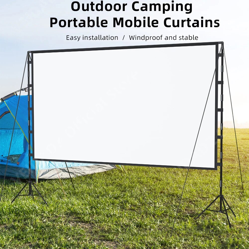 VEIDADZ Projector Screen With Stand Soft White Less Creases 60 84 100 120in Wit image 7