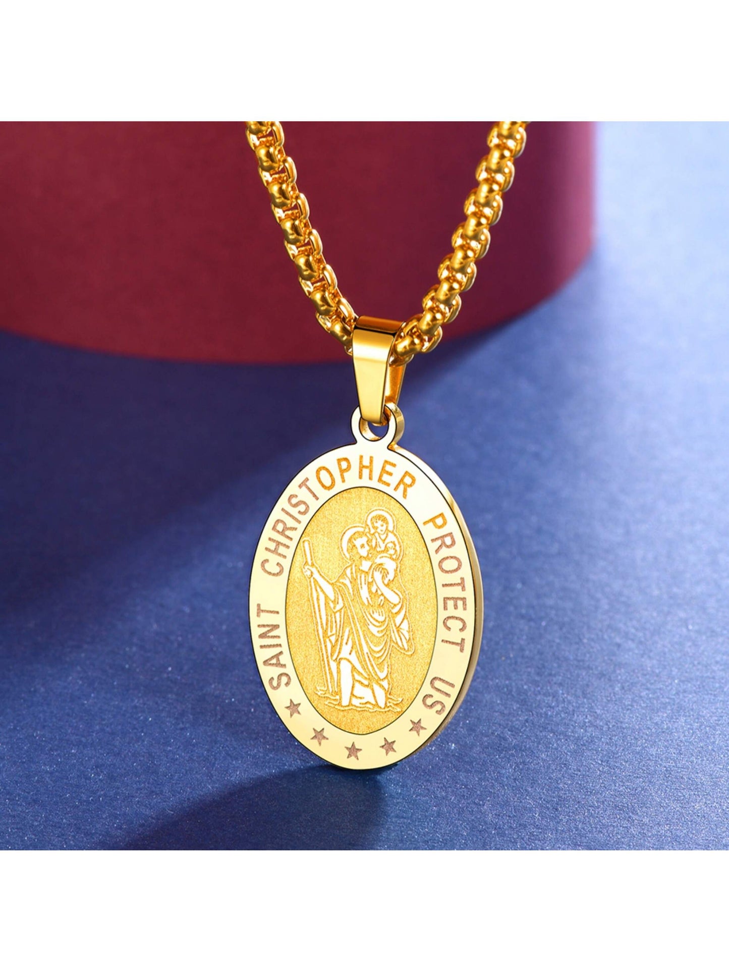 FaithHeart Saint Christopher Necklace for Men Women Stainless Steel/Gold/Black  image 7