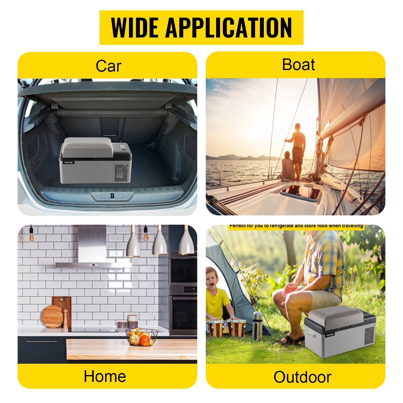 VEVOR 20L 22L 35L 45L 55L Car Refrigerator Mini Fridge Freezer Portable Compres image 6