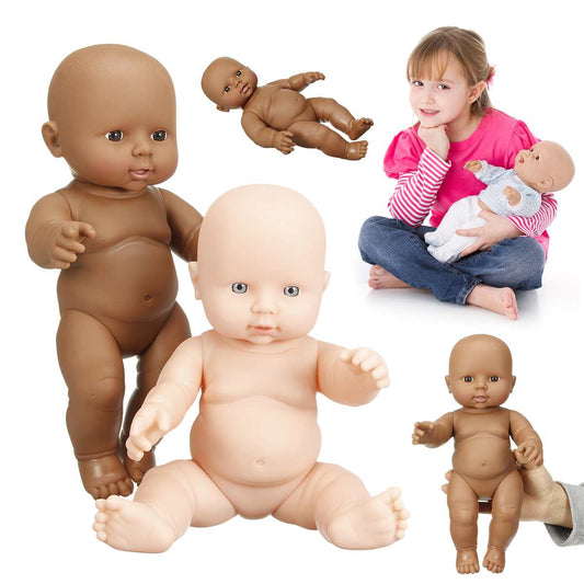30cm Handmade Vinyl Reborn Baby Dolls Lifelike Cute Dolls Girl Black White Accom image 0