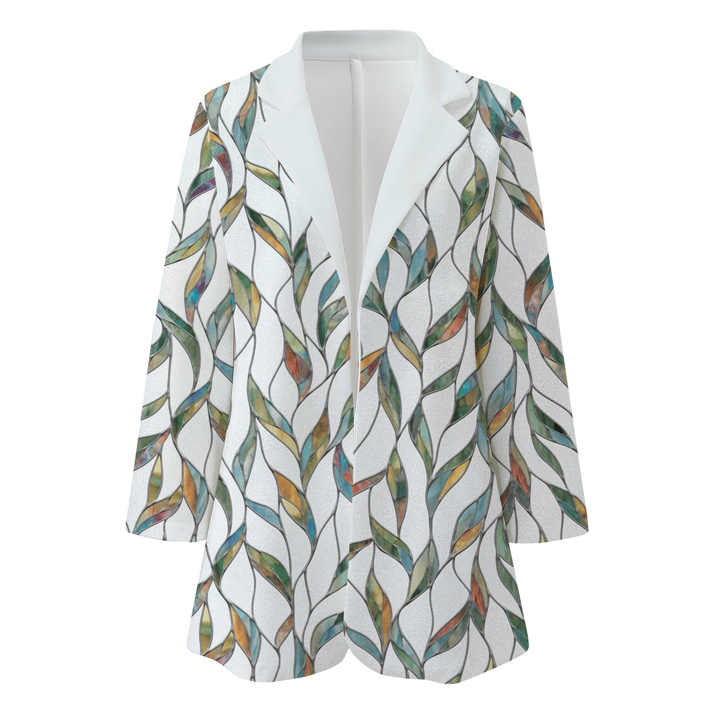 Spring Autumn Fashion Blazer Jacket Women Casual Pockets Long Sleeve Work Suit  image 7