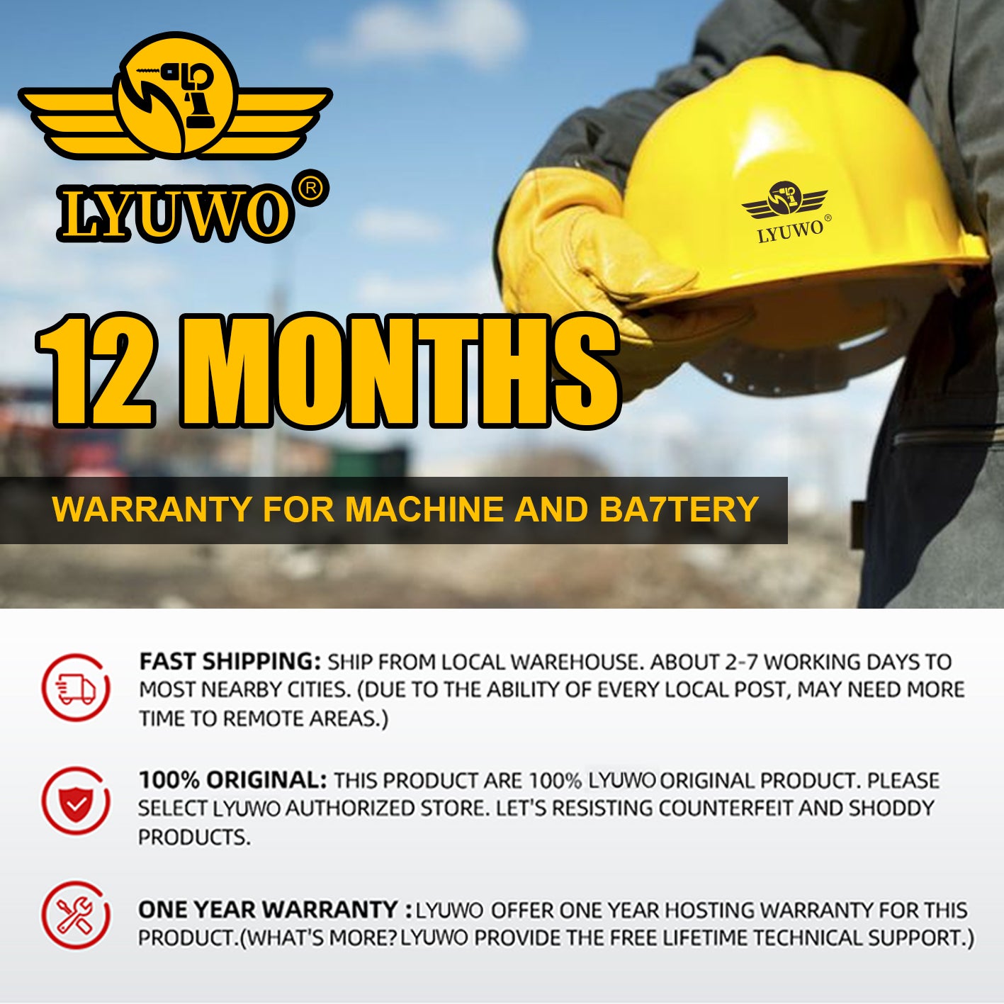LYUWO Electric Wrench 350NM Brushless Electric Wrench High Torque Air Cannon He image 6