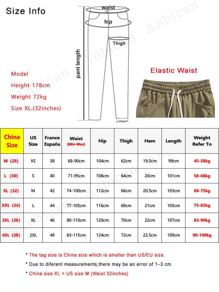 2024 New Spring Autumn Men's Sweatpants Multi-Pockets Wide Leg Casual Cargo Pan image 7