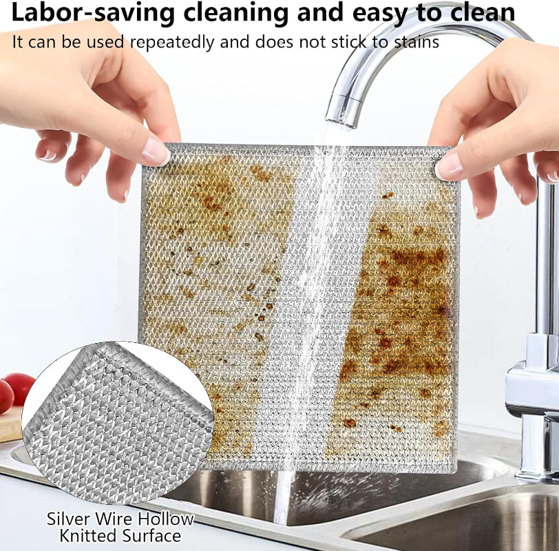 20/1pcs Magic Cleaning Cloth Thickened Double -sided Metal Steel Wire Rags Kitc image 11