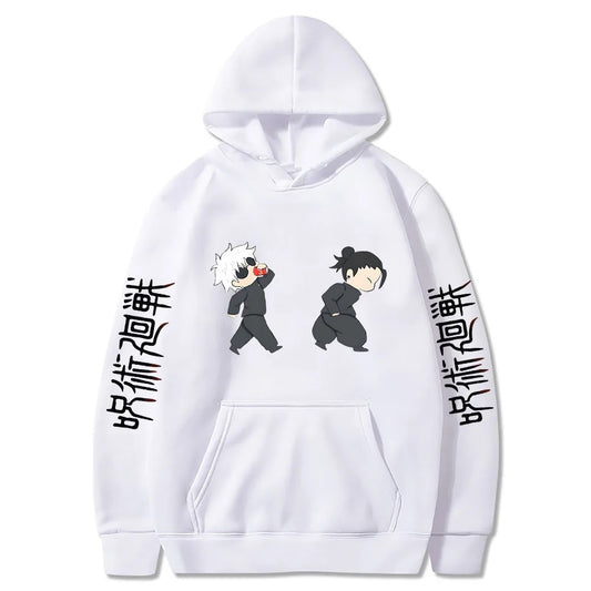 Jujutsu Kaisen Anime Hoodies Cartoon Satoru Gojo Cute Print Men Women Pullovers image 0