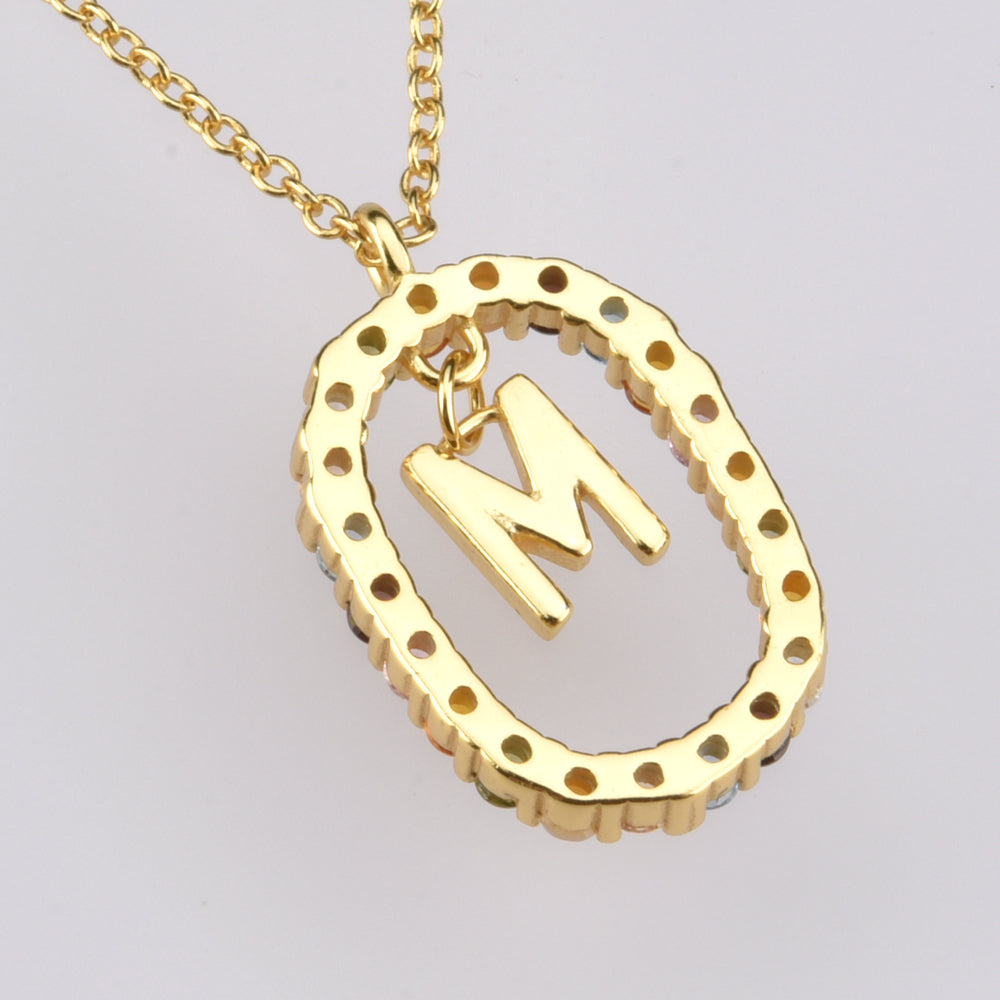 KIKICHICC 925 Sterling Silver Gold Letters E K T Alphabet Initial Long Chain Ne image 31