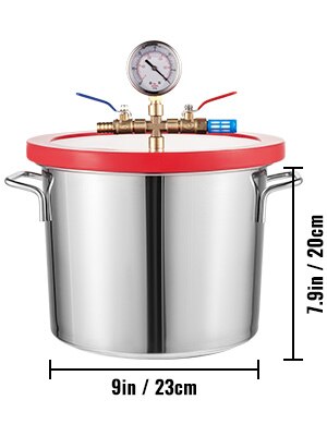 VEVOR Vacuum Chamber 1.5 /2 /3 /5 Gallon Stainless Steel Vacuum Degassing Chamb image 1