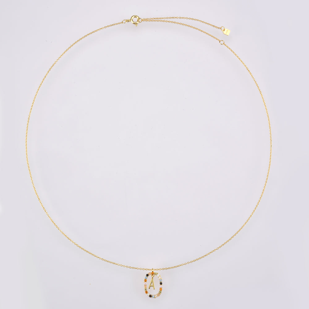 KIKICHICC 925 Sterling Silver Gold Letters E K T Alphabet Initial Long Chain Ne image 28