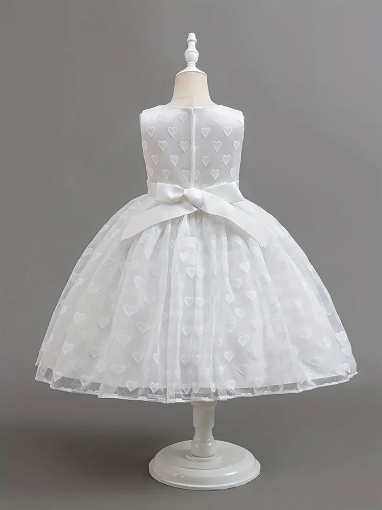Girls Party Dresses Summer Luxury Elegant Bow Princess Dress Kids Baptism Lace  image 2