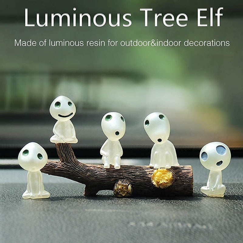 Ghibli Kodama Luminous Elf Tree Dolls Micro Landscape Figure Ornament Outdoor G image 6