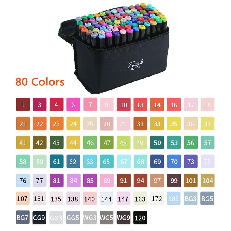 12-120pcs Alcohol Based Art Marker Set for Adult Kids Dual Tip Coloring Drawing image 5