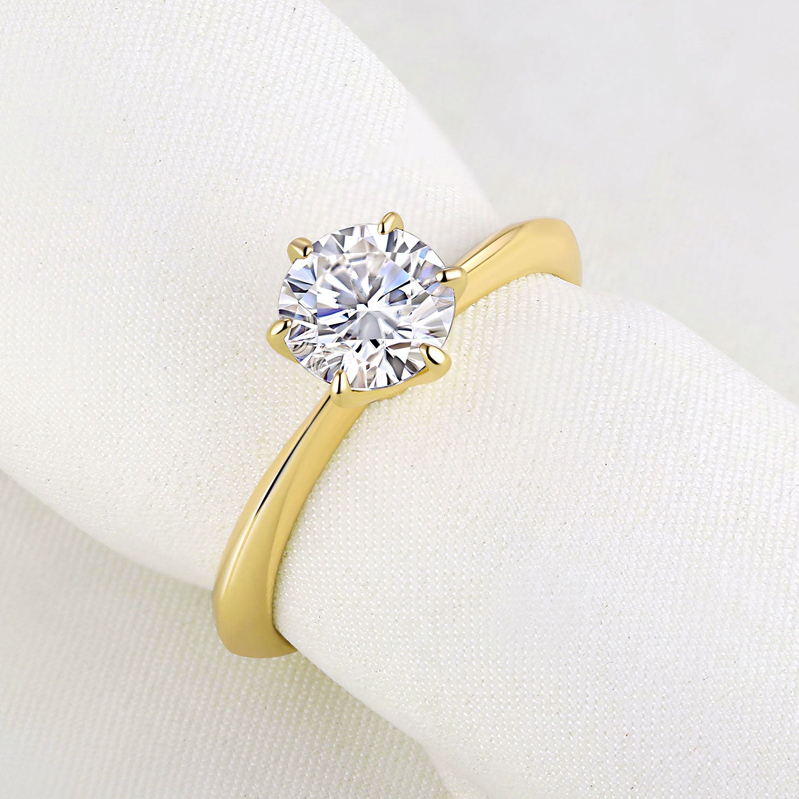 Newshe Yellow ＆ Rose Gold Solid 925 Sterling Silver Wedding Engagement image 1