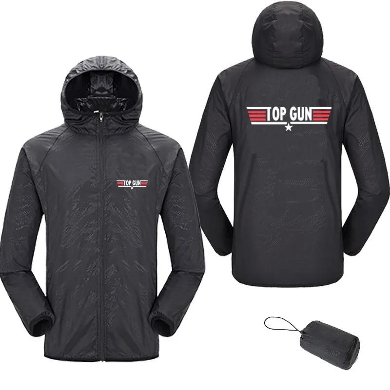 Men Casual Bomber Jacket Pilot Coat Sun Protection Thin Waterproof Sun Protecti image 0