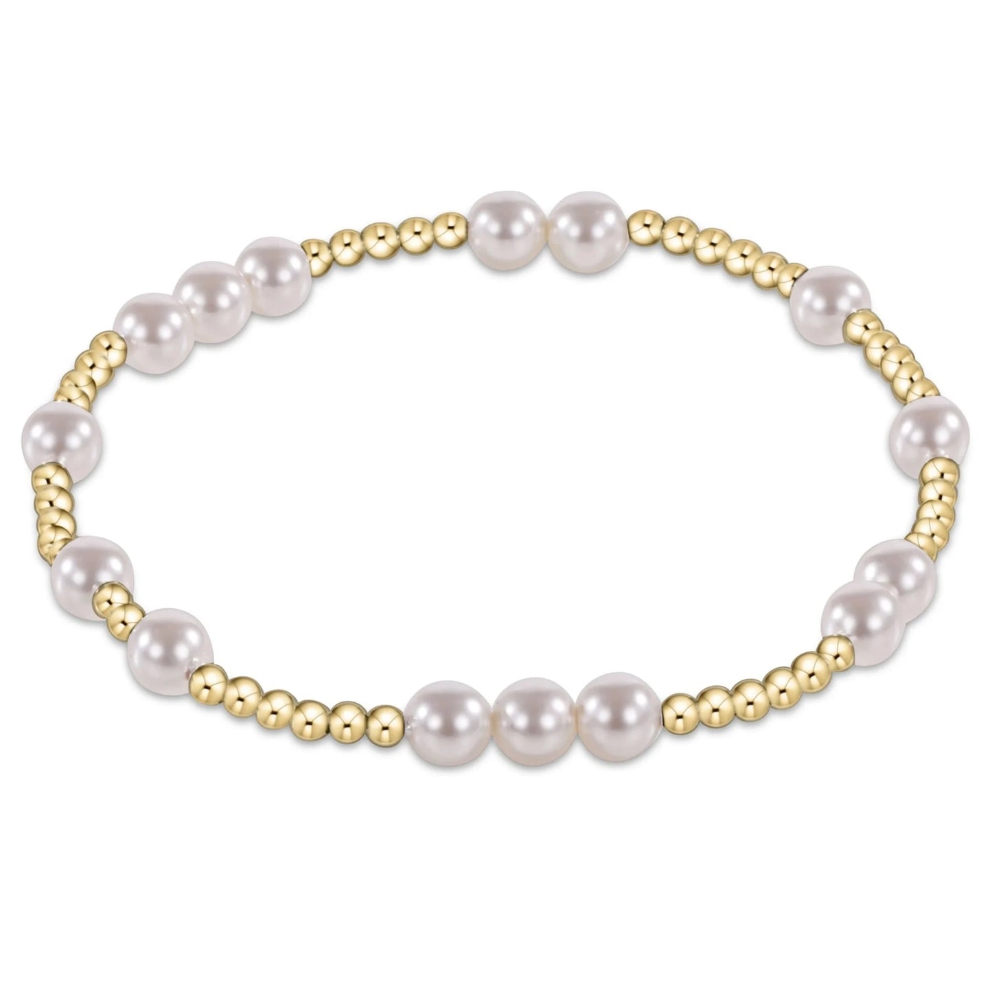 CCGOOD Pearl Bracelet Summer Stackable Jewelry 18 K Gold Plated Ball Beads Stra image 8