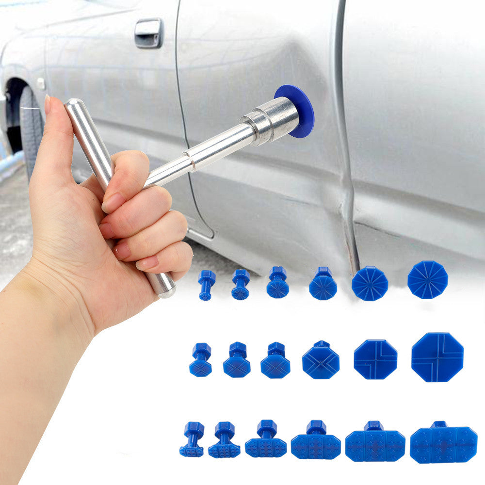 Car Dent Repair Puller, Car Repair Tools Kit With 18pcs Plastic Glue Tabs Metal image 0