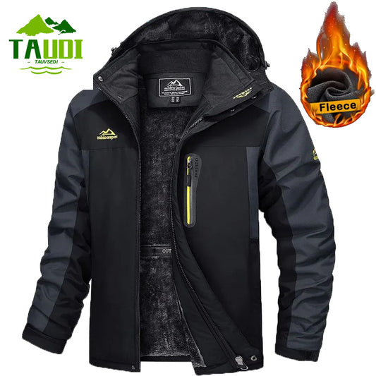 Winter Men Warm Outdoor Jackets Coats Men Waterproof Thick Fleece Jackets Men O image 0