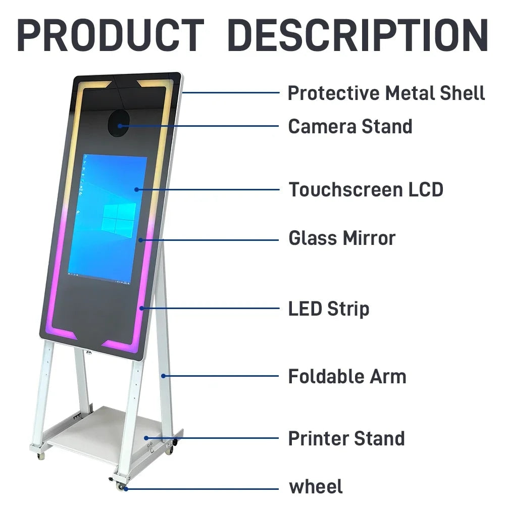 Touch Screen Photobooth Portable Mirror Magic Machine for Wedding Party Activit image 6