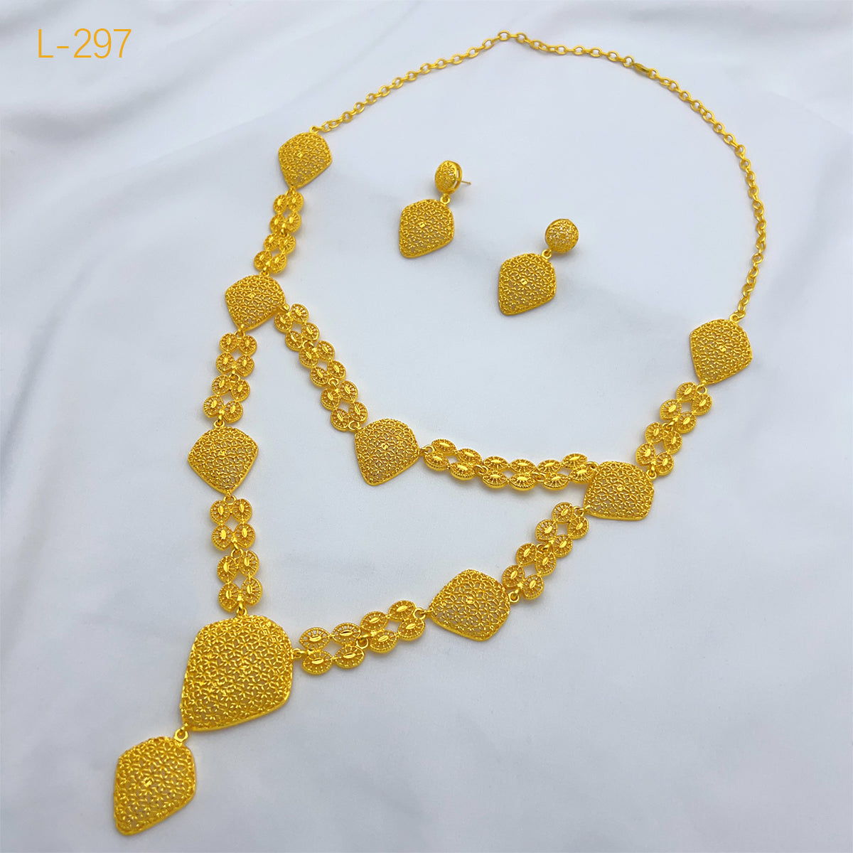 ANIID Dubai 24K Gold Color Jewelry Sets Wedding African Necklace Earrings For W image 2