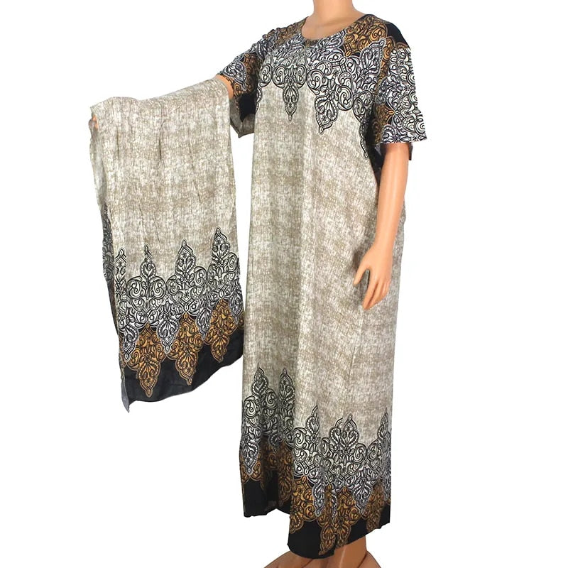 2024 Dashikiage African Dashiki For Women 100% Cotton Red Print Short Sleeve O- image 0