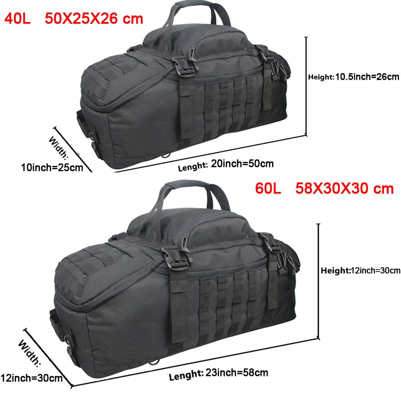 40L 60L 80L Waterproof Travel Bags Large Capacity Luggage Bags Men Duffel Bag T image 17
