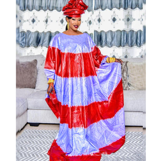 Red African Dresses For Women Traditional Clothing Original Riche Dashiki Robe image 0
