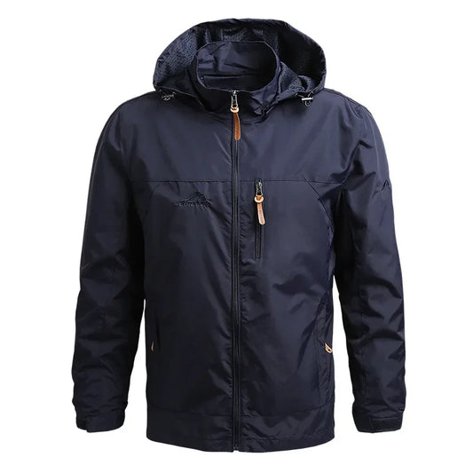 Men's Windbreaker 2024 Autumn Vintage Field Waterproof Aviator Hooded Coat Men' image 0