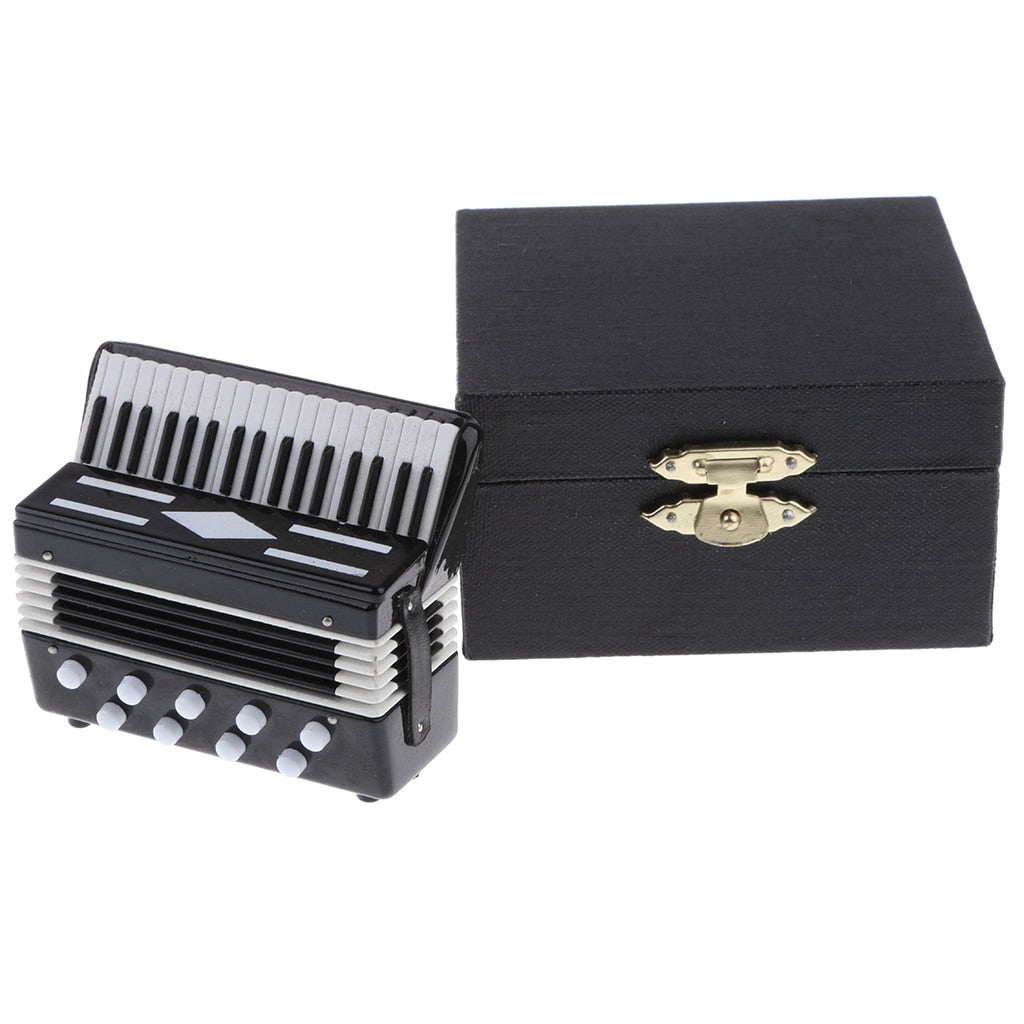 Dolls House Miniature Furniture Instrument Accordion W/Box 1:12 Room Items image 2