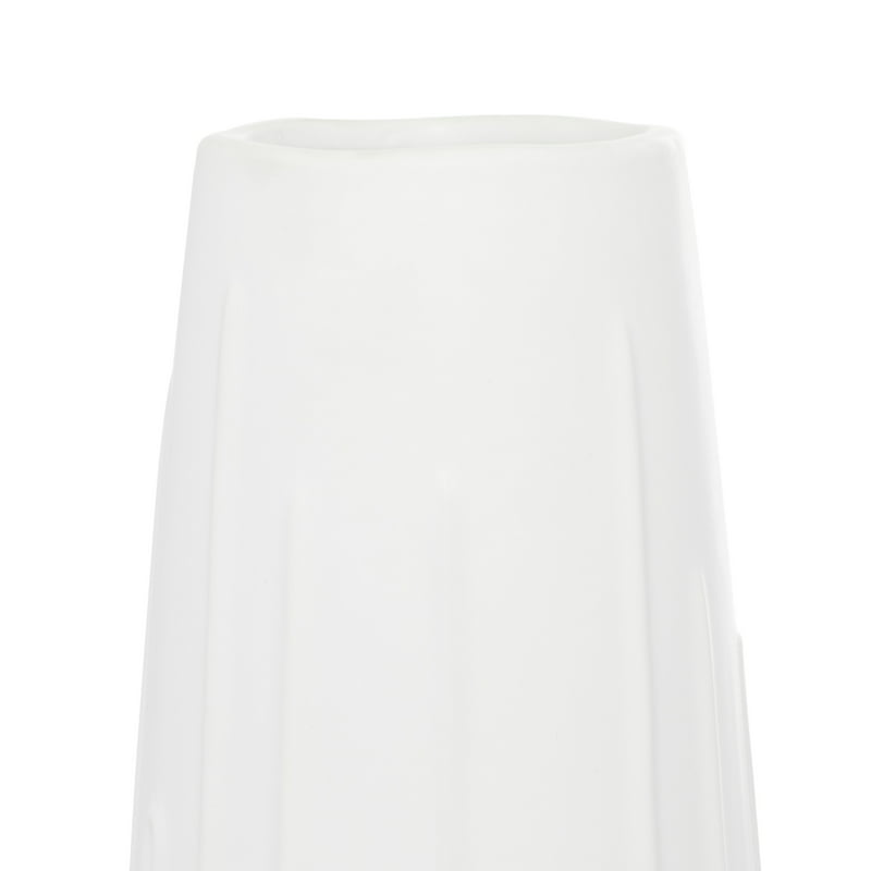 26" Handmade White Ceramic Vase with Feet for Plants Table Decoration image 3