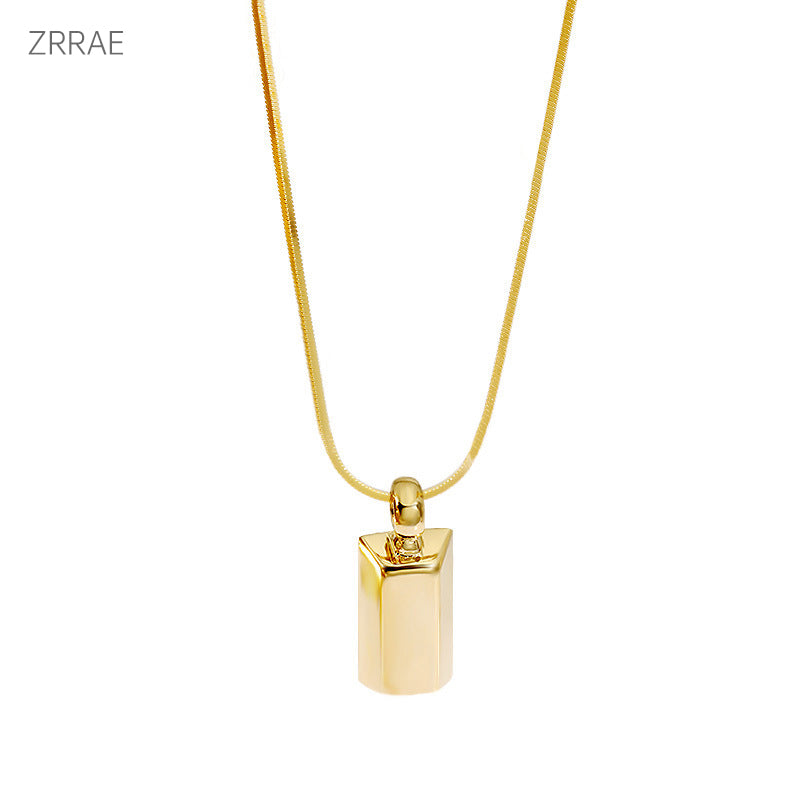 ZRRAE S925 Sterling Silver Women's Necklace K Gold Plated Snake Bone Necklace I image 7