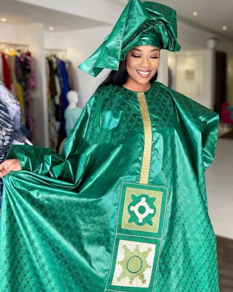 Free Style African Dress For Woman Embroidery Design Ladys Clothes Plus Size Dr image 1