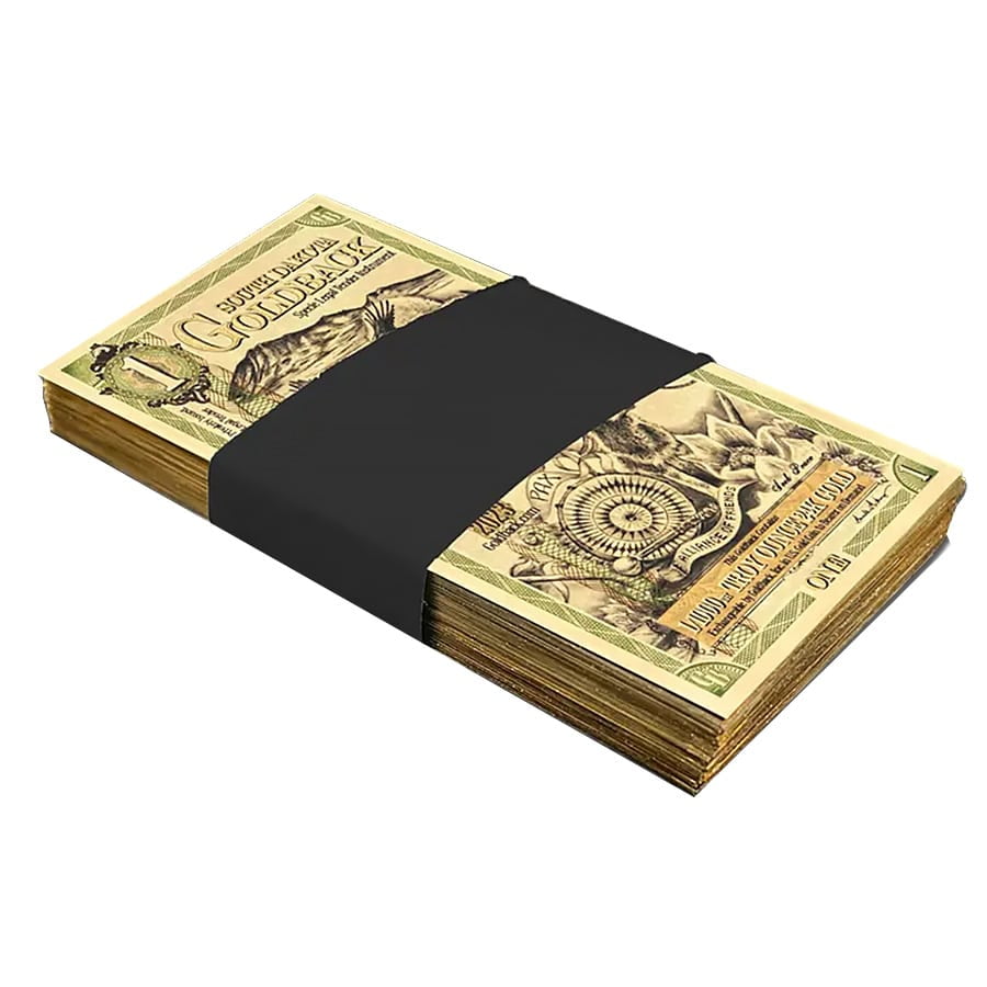 1 South Dakota Goldback 1/1000 oz 24K Gold Foil Aurum Note image 2