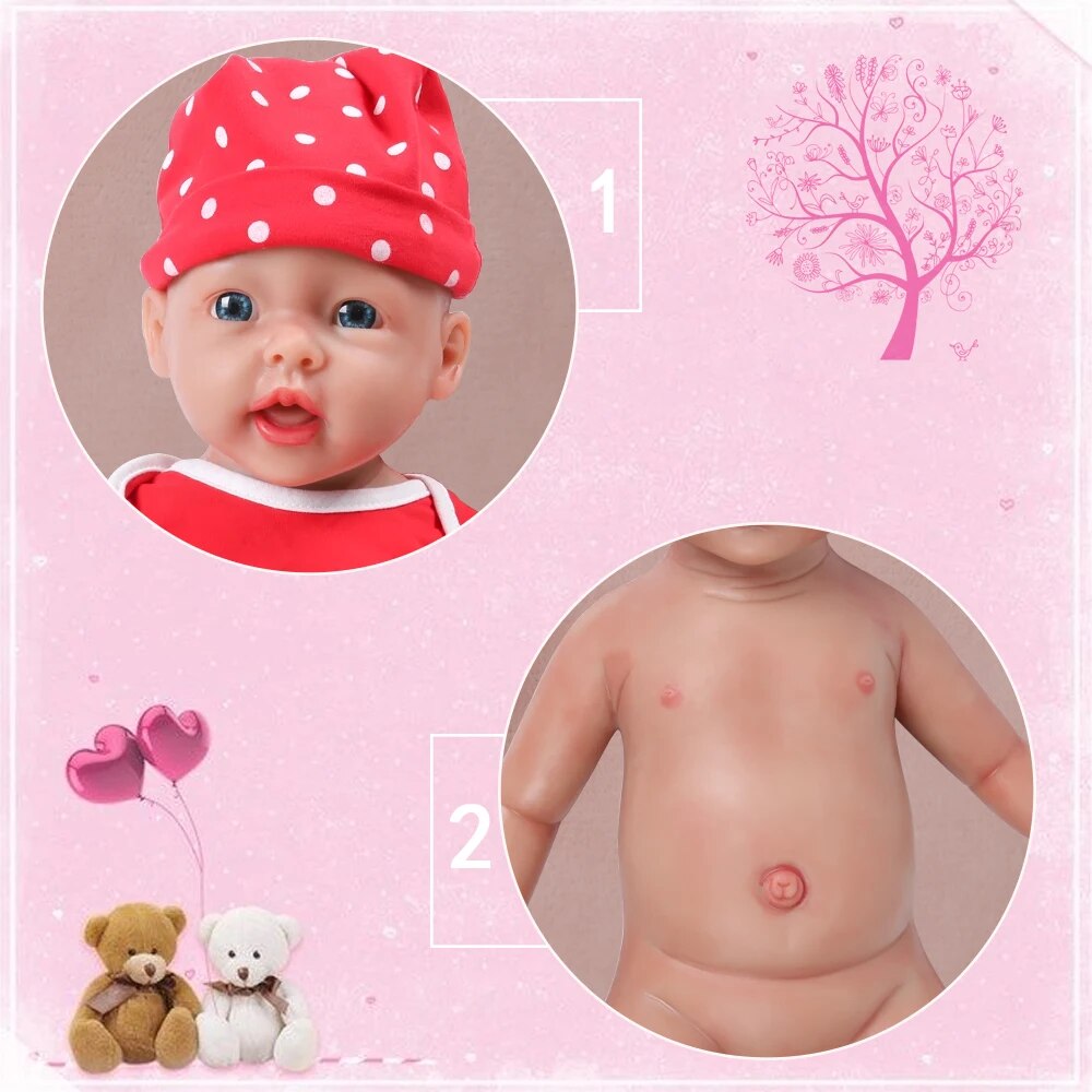 IVITA WG1515 50cm 3.96kg 100% Full Silicone Reborn Baby Dolls Realistic Blue Ey image 5