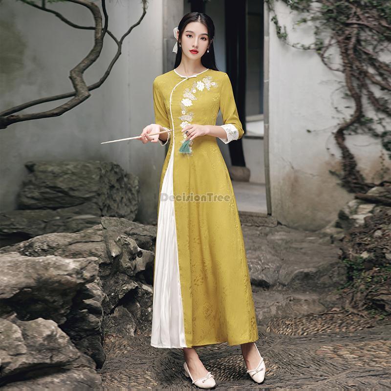 2024 aodai vietnam clothing cheongsam aodai vietnam dress vietnamese women trad image 5